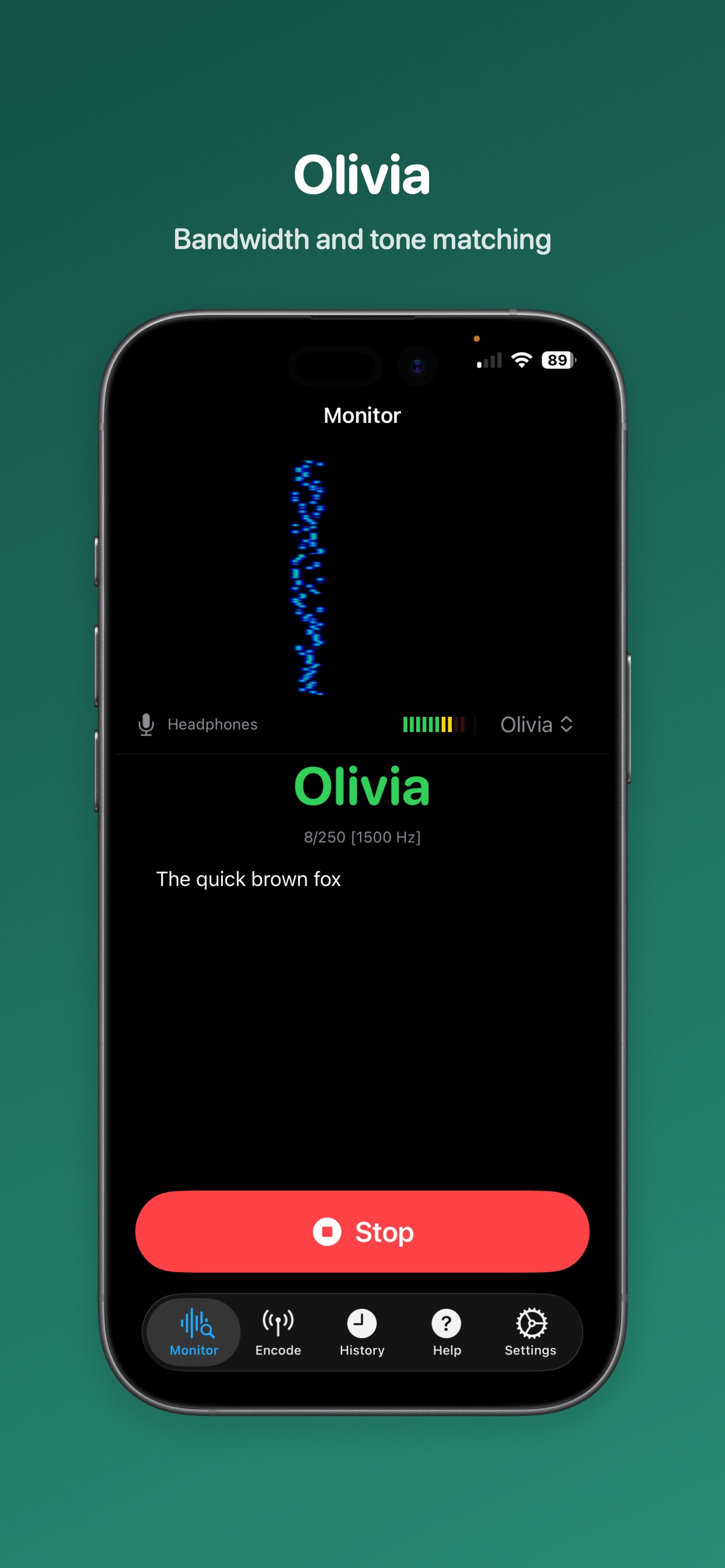 Olivia MFSK decoding